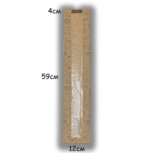 Хартиен плик 12+(2x4) x 59 с прозорец